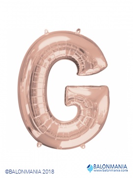 Balon G rose gold črka