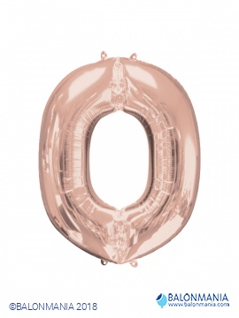 Balon O rose gold črka