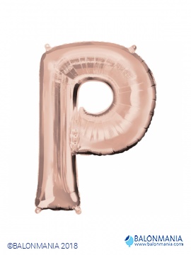 Balon P rose gold črka