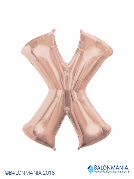 Balon X rose gold črka