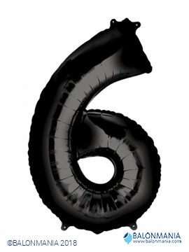 Balon 6 črn številka