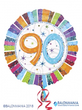 Balon 90 rojstni dan večbarvni