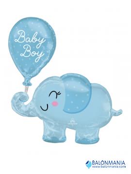 Balon rojstvo fant, moder slonček