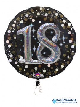 Balon 18 rojstni dan srebrni bleščeč