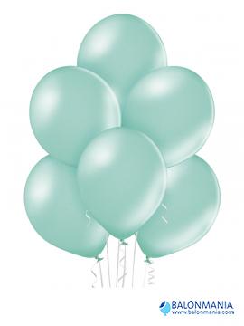 Balon turkizen svetel metal, lateks (50 kom)