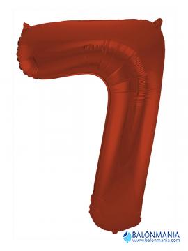 SuperShape Number 7 Red Foil Balloon L34 Packaged 58cm x 88c