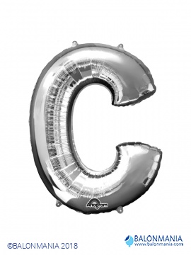 Balon C srebrni črka